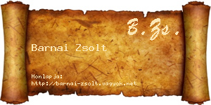 Barnai Zsolt névjegykártya